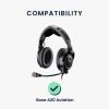 Sada 2 ušních polštářků pro Bose A20 Aviation Headset, Kwmobile, černá, ekokůže, 51557.01