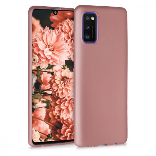 Pouzdro pro Samsung Galaxy A41, Silicon, Rose Gold, 52254.31