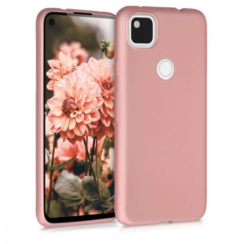 Pouzdro pro Google Pixel 4a, silikonové, růžové zlato, 52338.31