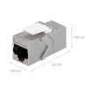 Sada 12 zásuvek pro ethernetové kabely RJ45 a Cat 6A, Kwmobile, stříbrná, kov, 52348.01.12