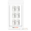 Sada 12 zásuvek pro ethernetové kabely RJ45 a Cat 6A, Kwmobile, stříbrná, kov, 52348.01.06