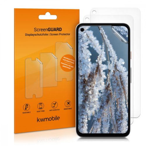 Sada 3 ochranných fólií pro Google Pixel 4a, kwmobile, přední, transparentní, 52471.1