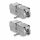 Sada 2 konektorů pro kabel RJ45 Cat-6A, 10 Gbit, Kwmobile, Silver, Metal, 52516.02