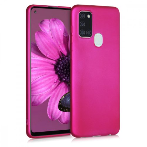 Pouzdro pro Samsung Galaxy A21s, silikonové, růžové, 52495.65