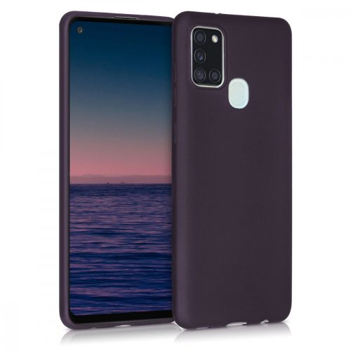 Pouzdro pro Samsung Galaxy A21s, silikonové, fialové, 52495.115