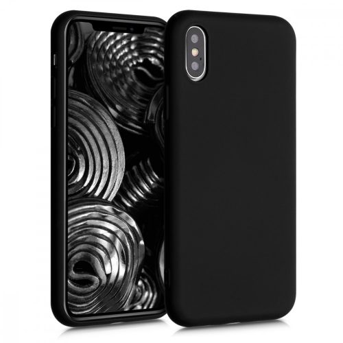 Pouzdro pro Apple iPhone X / iPhone XS, silikonové, černé, 52975.47