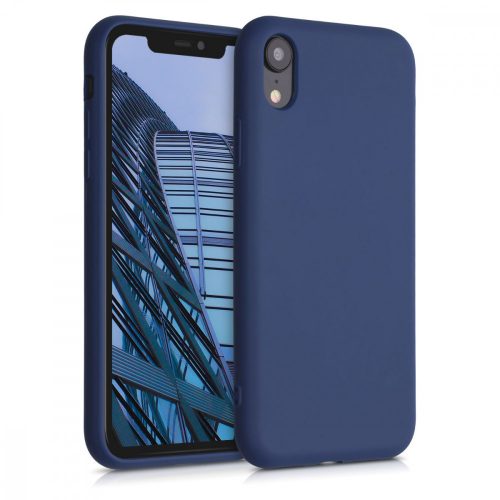 Pouzdro pro iPhone XR, rostlinná vlákna, modré, 49105.17