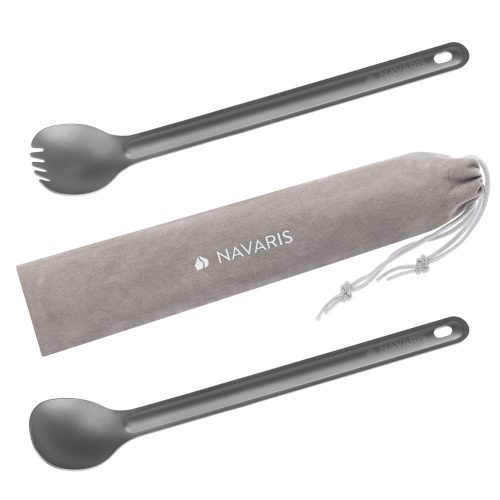 Navaris titanový spork a lžíce s dlouhou rukojetí, 21,5 cm, 52986,05