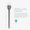 Sada 2 x Titanium Spork s dlouhou rukojetí pro kempování Navaris, 21,5 cm, 52986.02