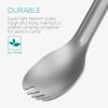 Sada 2 x Titanium Spork s dlouhou rukojetí pro kempování Navaris, 21,5 cm, 52986.02