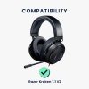 Sada 2 náušníků pro sluchátka Razer Kraken 7.1 V2, Kwmobile, šedá, ekokůže, 52762.22