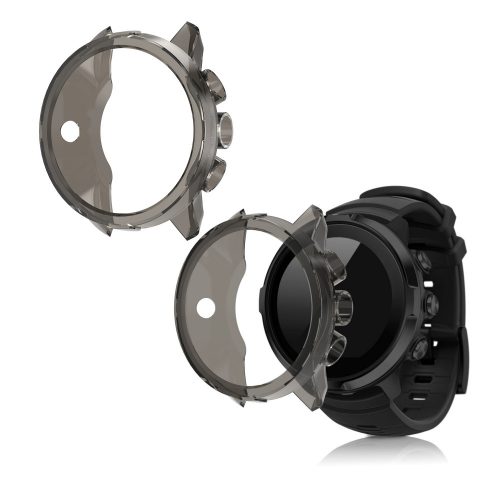 Sada 2 pouzder pro Suunto 9 / 9 Baro / Spartan Sport Wrist HR, kwmobile, silikon, šedá, 52665.02