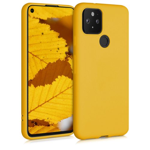 Pouzdro pro Google Pixel 5, silikonové, žluté, 51722.143