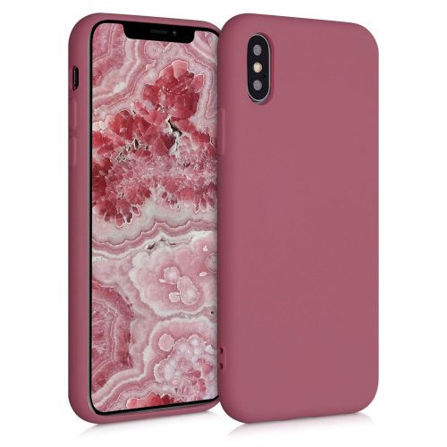 Pouzdro pro Apple iPhone X / iPhone XS, silikonové, růžové, 52975.167