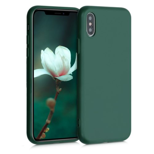 Pouzdro pro Apple iPhone X / iPhone XS, silikonové, zelené, 52975.169