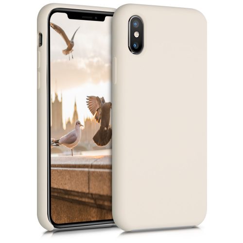 Pouzdro pro Apple iPhone X / iPhone XS, silikonové, krémové, 46313.210