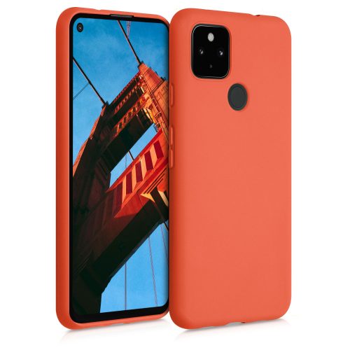 Pouzdro pro Google Pixel 4a 5G, silikonové, červené, 51727.164