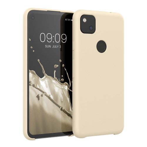 Pouzdro pro Google Pixel 4a, silikonové, krémové, 52549.204