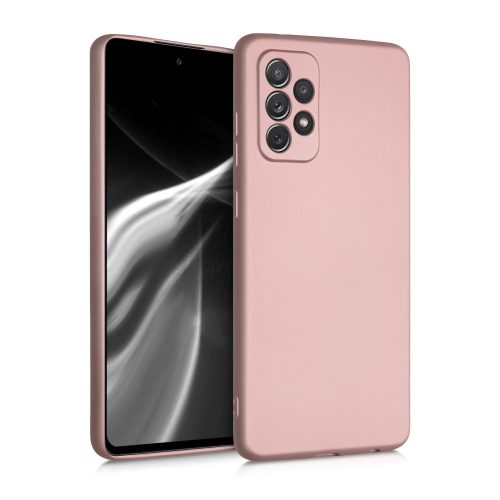 Pouzdro pro Samsung Galaxy A72, silikonové, růžové zlato, 54363.31