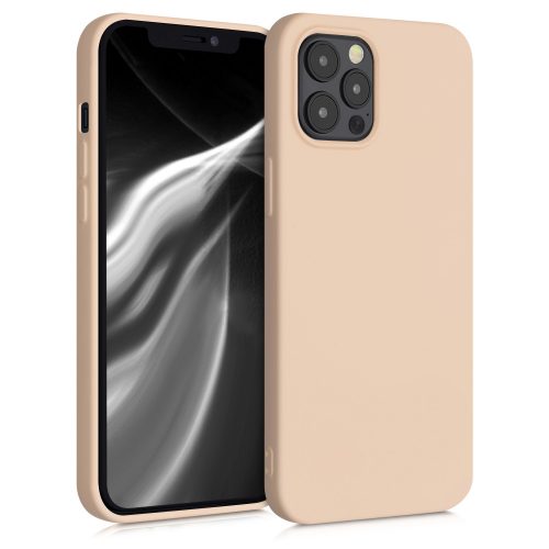 Pouzdro pro Apple iPhone 12 Pro Max, silikonové, krémové, 52714.154