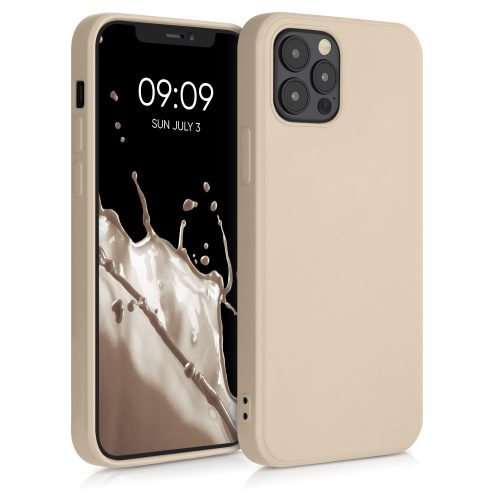 Pouzdro pro Apple iPhone 12 / iPhone 12 Pro, silikonové, krémové, 53844.154