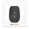 Pouzdro na klíče od auta pro Dacia / Renault - 2 tlačítka - Keyless Go, kwmobile, silikon, černá / modrá, 54813.02