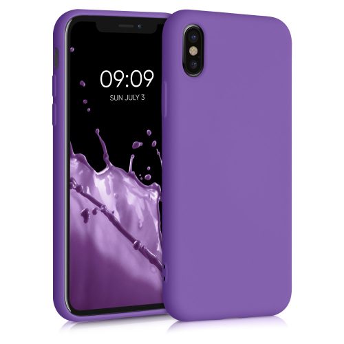 Pouzdro pro iPhone X / iPhone XS, silikonové, fialové, 49982.221