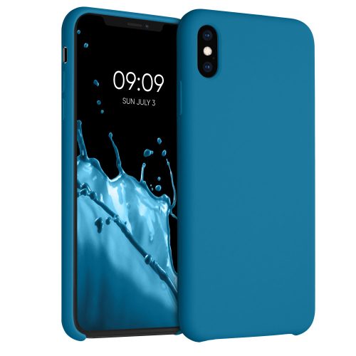 Pouzdro pro iPhone XS Max, silikonové, modré, 45909.224