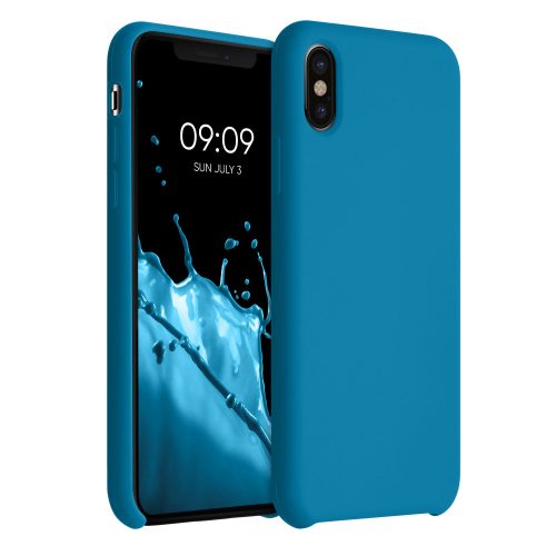 Pouzdro pro iPhone X / iPhone XS, silikonové, modré, 42495.224