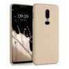 Pouzdro pro OnePlus 6, silikonové, krémové, 55346.10