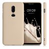 Pouzdro pro OnePlus 6, silikonové, krémové, 55346.10