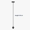 Vnitřní závěsné světlo 90 cm s paticí pro žárovky E27, Kwmobile, Black, 54821.01.01