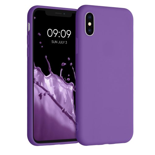 Pouzdro pro iPhone X / iPhone XS, silikonové, fialové, 42492.221