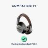 Sada 2 náušníků pro sluchátka Plantronics BackBeat PRO 2, Kwmobile, černá, ekokůže, 55851.01