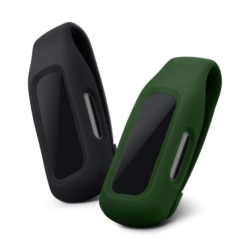 Sada 2 pouzder pro Fitbit Inspire 2/Ace 3, Kwmobile, černá/zelená, silikonová, 54017.05