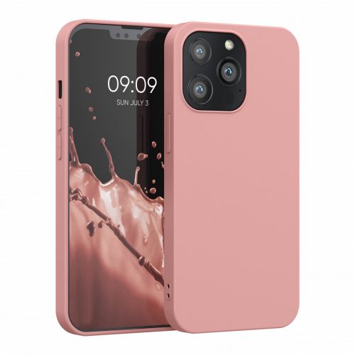 Pouzdro pro iPhone 13 Pro, silikonové, růžové, 55958.193