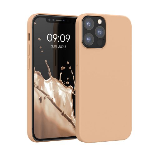 Pouzdro pro iPhone 12 / iPhone 12 Pro, silikonové, krémové, 52641.194