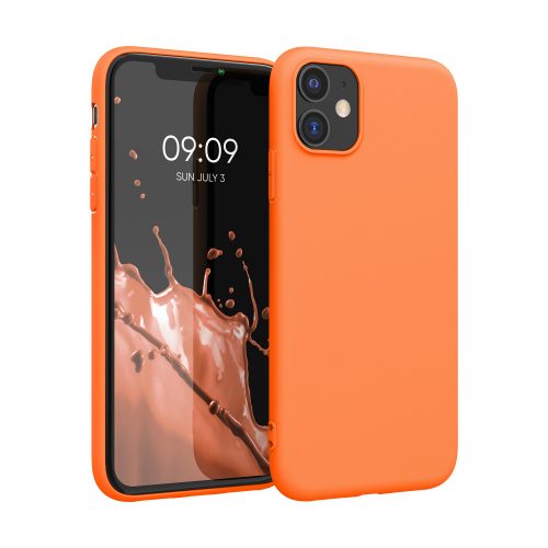 Pouzdro pro Apple iPhone 11, silikonové, oranžové, 49787.150, kwmobile