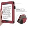 Pouzdro pro Kindle Paperwhite 7, Ekologická kůže, Červené, kwmobile, 55675.02