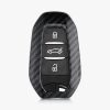 Pouzdro na klíče od auta pro Peugeot / Citroen - 3 tlačítka - Keyless Go, kwmobile, plast, černá / šedá, 56474.01