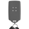 Kryt na klíče od auta pro Renault / Dacia - 4 tlačítka - Keyless Go, kwmobile, Silicon, Grey, 48035.19