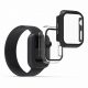 Sada 2 pouzder pro Apple Watch 7 (41mm), kwmobile, Bezpečnostní sklo, Černá / Transparent, 56540.01