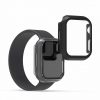 Sada 2 pouzder pro Apple Watch 7 (41mm), kwmobile, Bezpečnostní sklo, Černá / Transparent, 56540.01