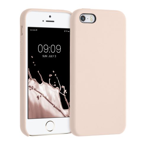 Pouzdro pro Apple iPhone 5s / iPhone SE, silikonové, krémové, 42766.225, kwmobile