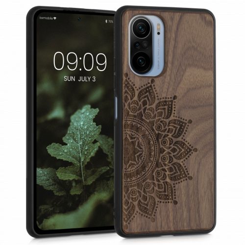 Pouzdro pro Xiaomi Mi 11i / Poco F3, dřevo, hnědé, 56793.01, kwmobile