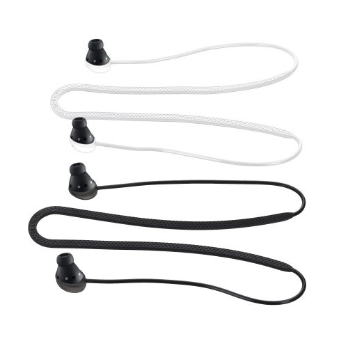 Sada 2 popruhů pro sluchátka Samsung Galaxy Buds Pro, Kwmobile, Black/White, Silicone, 56874.02