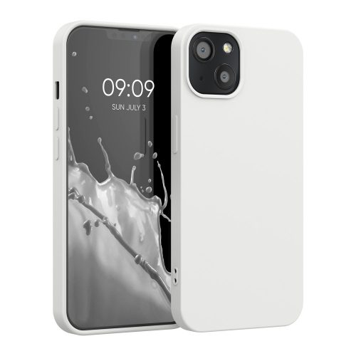 Pouzdro pro Apple iPhone 13, silikonové, bílé, 55948.48, kwmobile