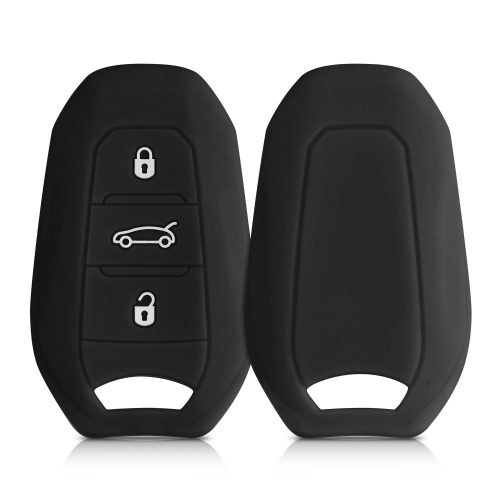 Kryt na klíče od auta pro Opel - 3 tlačítka - Keyless Go, kwmobile, silikon, černý, 56975.01