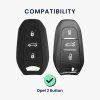 Kryt na klíče od auta pro Opel - 3 tlačítka - Keyless Go, kwmobile, silikon, černá / červená, 56976.01