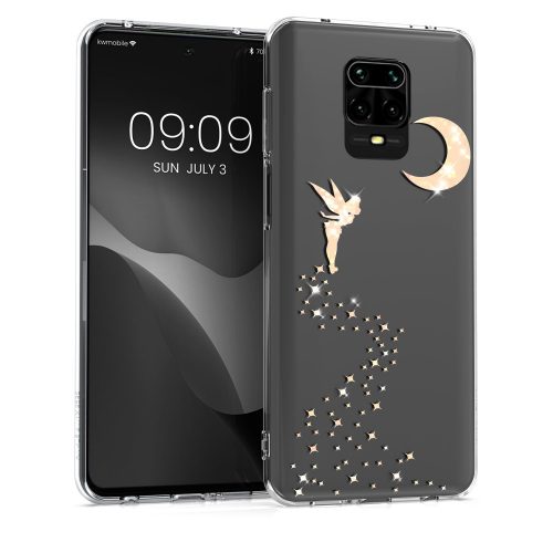 Kryt Kwmobile pro Xiaomi Redmi Note 9S/Redmi Note 9 Pro/Redmi Note 9 Pro Max, silikon, průhledný/zlatý, 52149.10